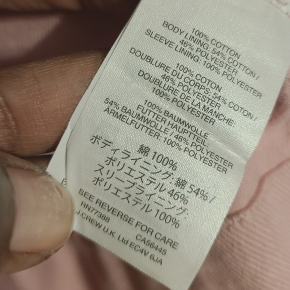 J. Crew | Women's Pink Double Breast Heavyweight Cotton Twill Jacket (Size 00) - Picture 4 of 16